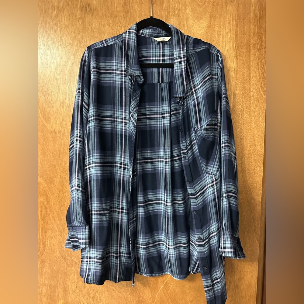 4X Terra & Sky plaid button up